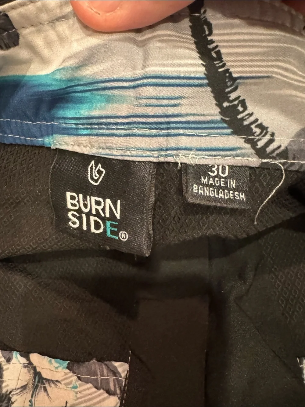 Burnside black Performance Cargo Board Shorts mens size 30
